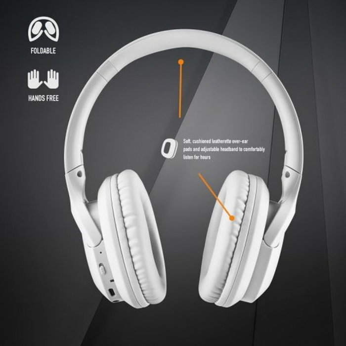 Casques Bluetooth avec Microphone NGS ARTICA GREED Blanc Noir
