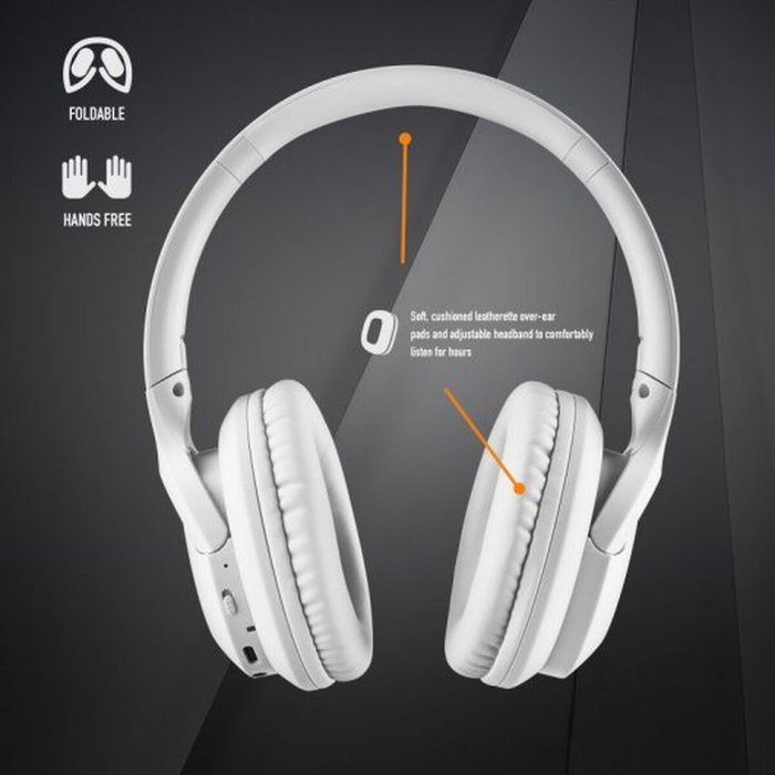 Casques Bluetooth avec Microphone NGS ARTICA GREED Blanc Noir