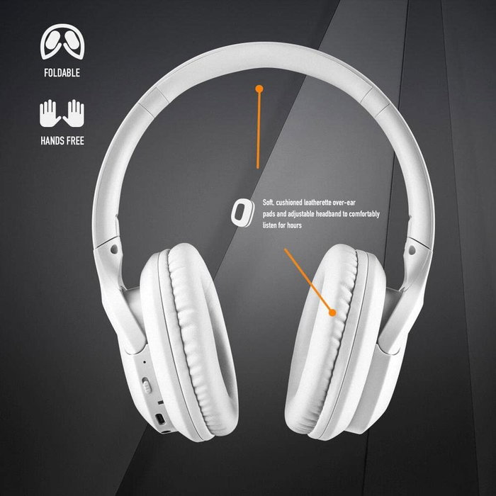 Casques Bluetooth avec Microphone NGS ARTICA GREED Blanc Noir
