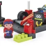 Ecoiffier Abrick 3360 - Stand d'arrêt Formule 1 avec voiture et personnages - Jeu de construction - 18 mois et plus