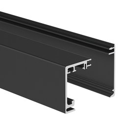 KLEIN Guide en Aluminium Noir Sk Glass 80 2M/3M Noir/Argent Longueur 2M