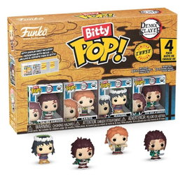 Funko Bitty POP! Demon Slayer: Kimetsu no Yaiba Lot de 4 figurines Tanjiro