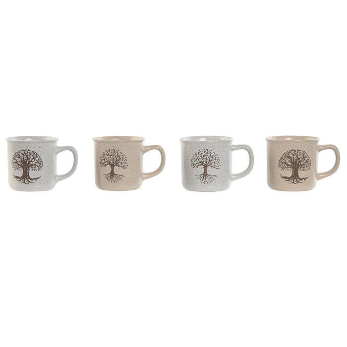 Tasse mug Home ESPRIT Blanc Beige Traditionnel Arbre de vie 330 ml (4 Unités) Tasse mug Home ESPRIT Blanc Beige Traditionnel Arbre de vie 330 ml (4 Unités)