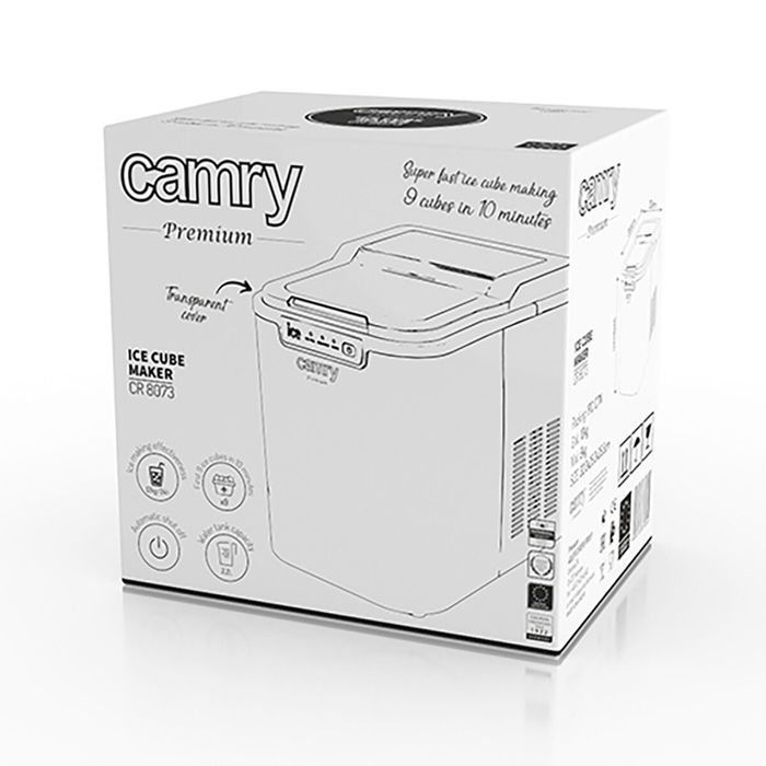 Machine à Glaçons Camry CR 8073 Blanc Gris 2,2 L