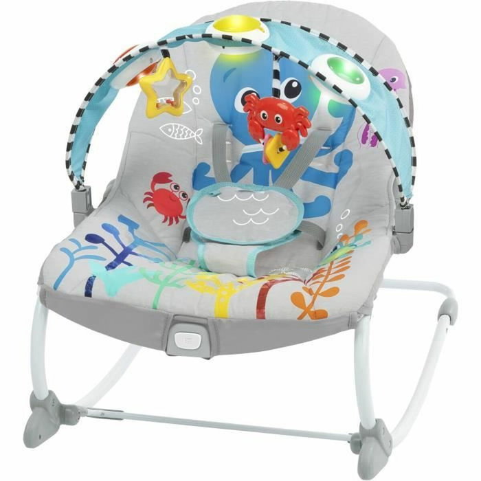 Baby Einstein Transat Bébé Évolutif Ocean Explorers Kick to It Opus Gris et Bleu