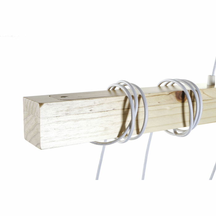 Suspension DKD Home Decor Noir Métal Bois Blanc 220 V 50 W (100 x 7 x 160 cm) (2 pcs)