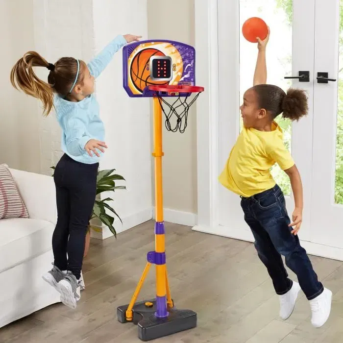 Vtech Super Panier de Basket Interactif - Jouet éducatif pour enfants avec hauteur réglable 3 modes de jeu - Français