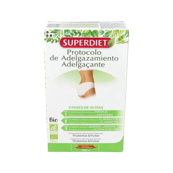 Superdiet Programme Minceur 30 Ampoules Bio 3 Phases Drainage Brûle-Graisses Complément Alimentaire Superdiet Programme Minceur 30 Ampoules Bio 3 Phases Drainage Brûle-Graisses Complément Alimentaire