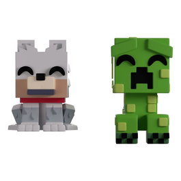 Youtooz Minecraft Vinyl figurines Wolf and Creeper Monitor Buddiez