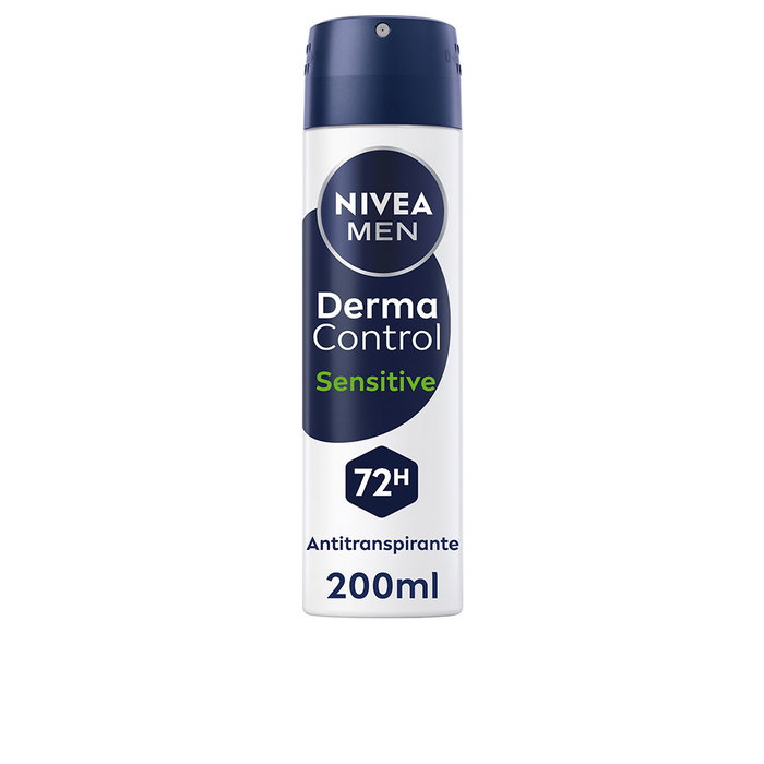 Nivea Déodorant Spray Derma Control Sensitive 200 ml - Protection 72h Anti-Transpirant avec Acide Hyaluronique et Vitamine E Nivea Déodorant Spray Derma Control Sensitive 200 ml - Protection 72h Anti-Transpirant avec Acide Hyaluronique et Vitamine E