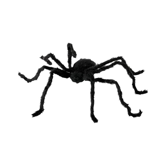 BigBuy Carnival Araignée Géante Animée avec Lumière, Son et Mouvement 100 cm Noir
