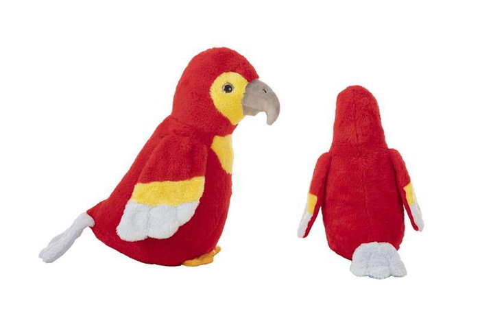 Creaciones Llopis Loro Piu - Jouet en peluche de 26 cm en polyester, lot de 3 couleurs aléatoires, pour enfant dès 3 ans