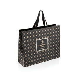 Balmain, Sac en carton GWP Shopping Limited Edition, Noir, 50x15x40 cm