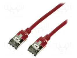 LOGILINK Câble Ethernet Patch Cord Cat 6a U/FTP 1m RJ45 rouge