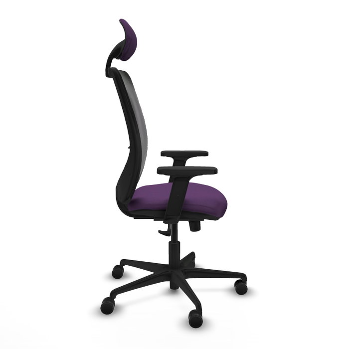 PIQUERAS Y CRESPO Chaise Zulema Synchro Pourpre et Noir avec Appui-tête et Accoudoirs 2D PIQUERAS Y CRESPO Chaise Zulema Synchro Pourpre et Noir avec Appui-tête et Accoudoirs 2D