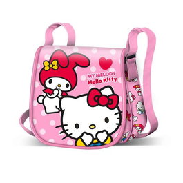 Sanrio Hello Kitty - Sac bandoulière muffin mini lovel pour enfant - PVC avec intérieur polyester - 16x17x6 cm - Rose