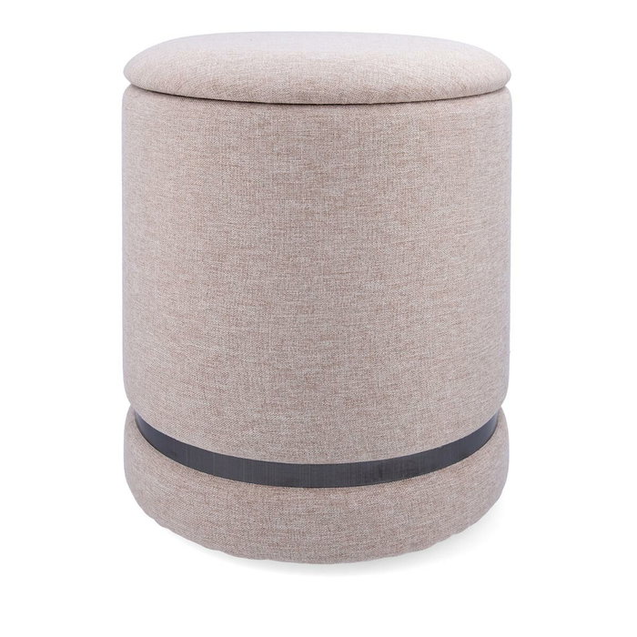 Vinthera Pouf Moa avec Rangement Beige 32x40 cm Poids Max 100 kg (2 Unités)