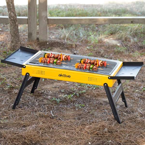 Color Baby Barbacoa Carbon Plegable - Gril au charbon de bois pliable, dimensions 89 x 33 x 33 cm