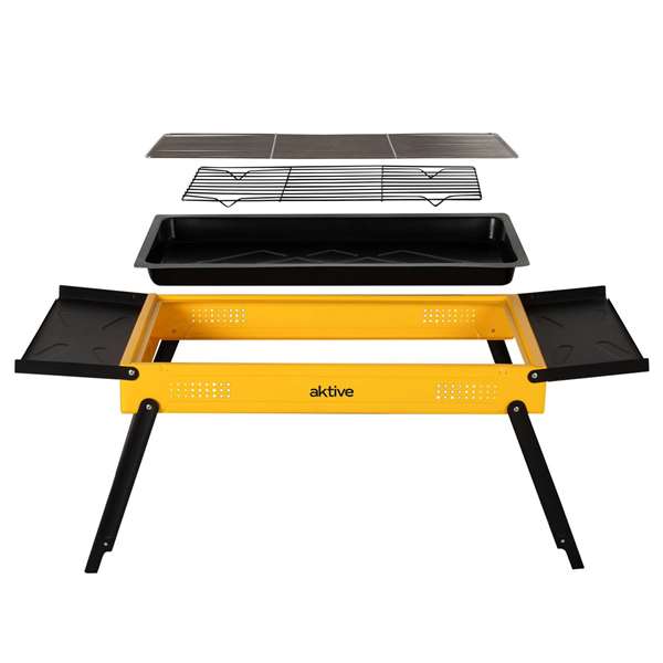Color Baby Barbacoa Carbon Plegable - Gril au charbon de bois pliable, dimensions 89 x 33 x 33 cm