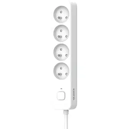 QUARX Multiprise 4 Prises avec Interrupteur et Câble 1,5m - Multiprise Électrique Sécurisée H05VV-F 3G1,5 pour Connexion Prolongée