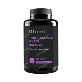 Zenement Trans Resveratrol-NAD+ avec AOVE 90 Gélules - Trans-Resveratrol 505 mg, NAD+ 50 mg, Huile d'Olive Vierge Extra 500 mg - Anti-âge, Vitalité Cellulaire
