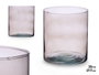 GIFTDECOR Vase Cylindrique en Verre Gris