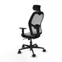 Piqueras y Crespo Chaise de Bureau avec Appui-tête Jorquera 1D036N2 Gris