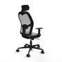 Piqueras y Crespo Chaise de Bureau avec Appui-tête Jorquera 1D036N2 Gris