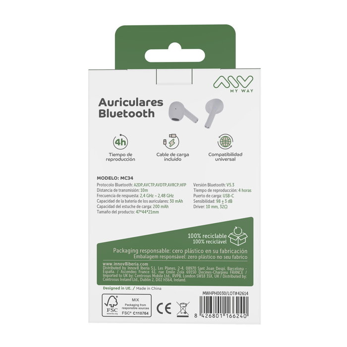 Câble d’Alimentation Myway MWHPH0030