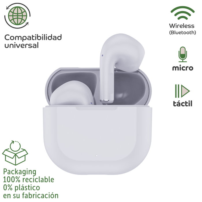 Myway MWHPH0030 Casque Bluetooth 5.3 Sans Fil Blanc - Modèle MC34 Myway MWHPH0030 Casque Bluetooth 5.3 Sans Fil Blanc - Modèle MC34