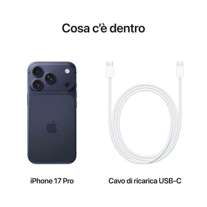 Smartphone Apple iPhone 17 Pro Octa Core 12 GB RAM 512 GB Bleu 6,3"