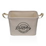 Panier à linge Versa Crème Polyester PVC Métal EVA 38 x 25 x 26 cm