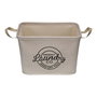 Panier à linge Versa Crème Polyester PVC Métal EVA 38 x 25 x 26 cm