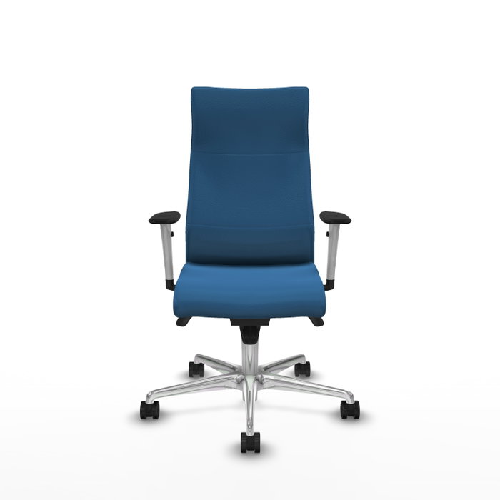 Piqueras Y Crespo Fauteuil Albacete Bleu Clair avec Mécanisme Synchrone et Base Aluminium Piqueras Y Crespo Fauteuil Albacete Bleu Clair avec Mécanisme Synchrone et Base Aluminium