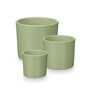 IBERGARDEN Set de 3 pots cylindriques Menthe mat