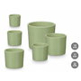 IBERGARDEN Set de 3 pots cylindriques Menthe mat