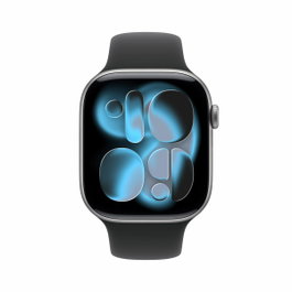 Apple Watch Series 11 GPS 46mm Gris Sidéral Aluminium, Bracelet Sport Noir S/M