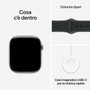 Apple Watch Series 11 GPS 46mm Gris Sidéral Aluminium, Bracelet Sport Noir S/M