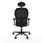 Piqueras y Crespo Chaise de Bureau avec Appui-tête Jorquera 3D036N1 Marron Noir