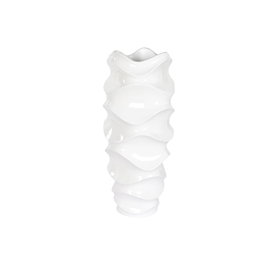 Cache-pot Home ESPRIT Blanc Fibre de Verre Ondes 44 x 44 x 101 cm