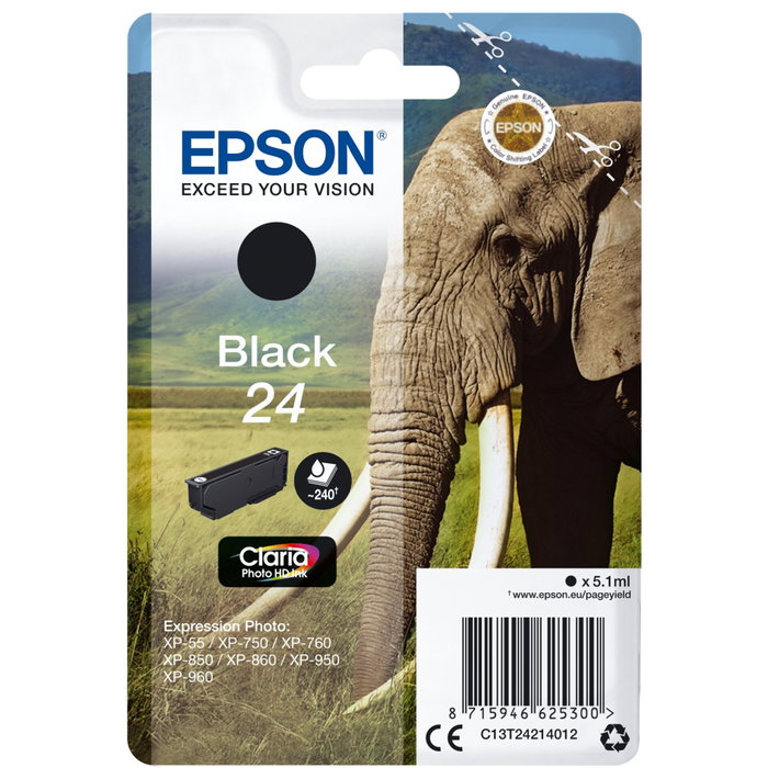 Epson Cartouche d'encre Claria Photo HD T2421 Noir