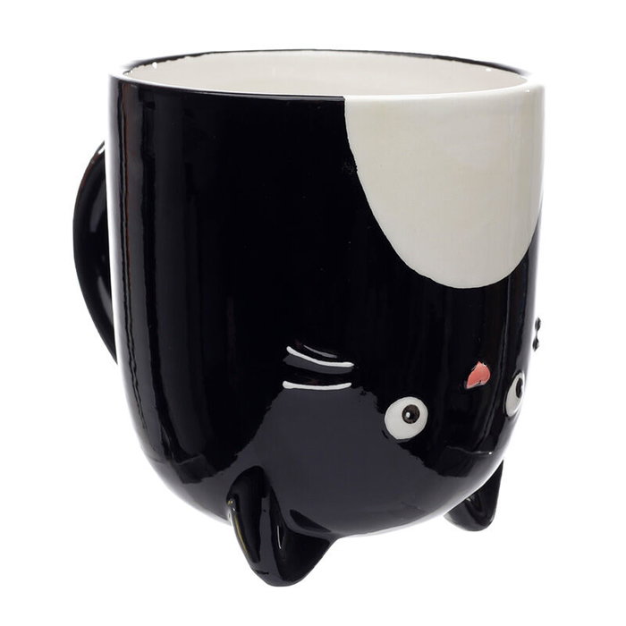 PUCKATOR Tasse 3D à motif Chat - 500ml - Céramique - Non lave-vaisselle et non micro -ondes
