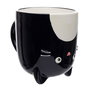 PUCKATOR Tasse 3D à motif Chat - 500ml - Céramique - Non lave-vaisselle et non micro -ondes