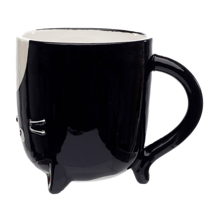 PUCKATOR Tasse 3D à motif Chat - 500ml - Céramique - Non lave-vaisselle et non micro -ondes