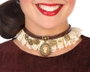 Atosa Collier Steampunk Doré Femme Adulte
