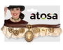 Atosa Collier Steampunk Doré Femme Adulte