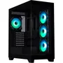 BitFenix CETO Premium Edition - Boîtier PC moyen tour ATX noir avec panneaux en verre trempé, contrôleur A-RGB, support 6 ventilateurs, connecteurs USB 3.0 et USB-C