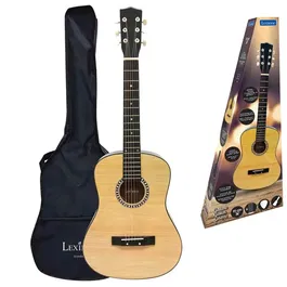 Lexibook - Guitare acoustique en bois 91 cm avec housse, sangle, médiator et méthode d'apprentissage
