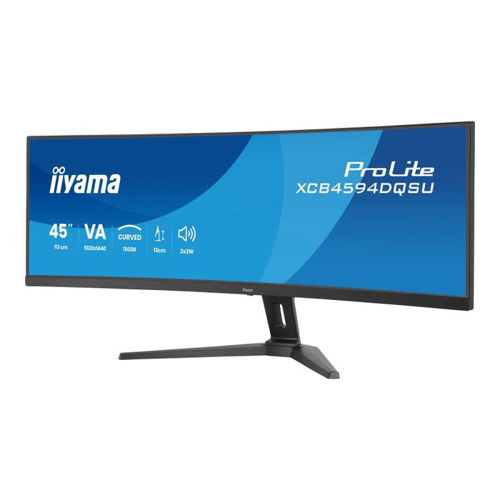 iiyama XCB4594DQSU-B1 Moniteur incurvé 44.5" (113 cm) Ultra-Large Dual QHD 5120x1440 VA 75Hz HDMI DisplayPort iiyama XCB4594DQSU-B1 Moniteur incurvé 44.5" (113 cm) Ultra-Large Dual QHD 5120x1440 VA 75Hz HDMI DisplayPort