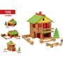 Jeujura Coffret de Construction 225 Pièces - Chalet en Bois - Jouet d'Éveil et de Motricité Fine pour Enfant dès 5 Ans
